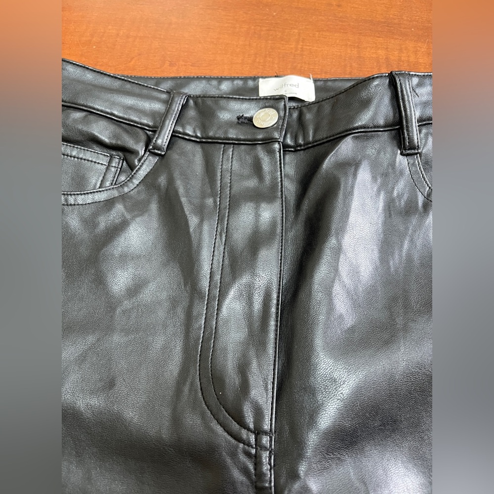 Wilfred faux leather ladies small Black Pants - Picture 5 of 9